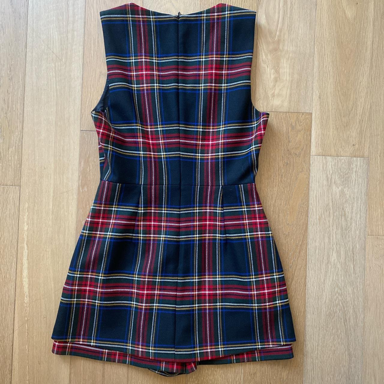 Maje Women's Red and Navy Dress | Depop