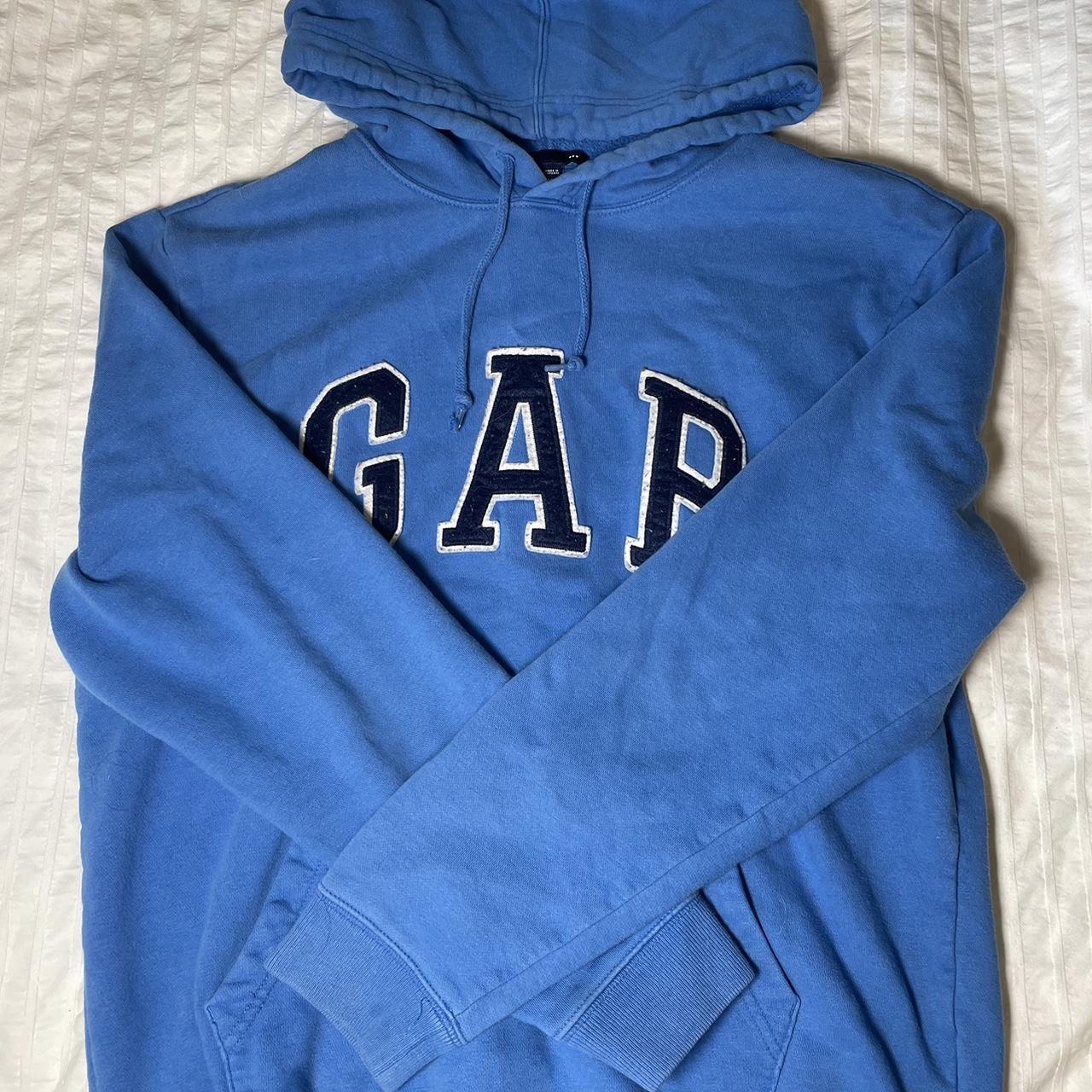 blue gap hoodie🫶🏻 size medium barely worn as i just... - Depop