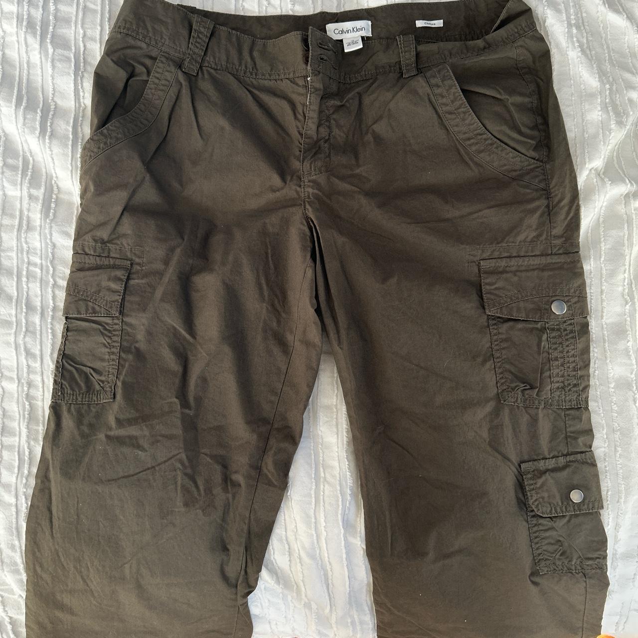 Calvin Klein 2000’s Chelsea Cargo Pants Size 12... - Depop