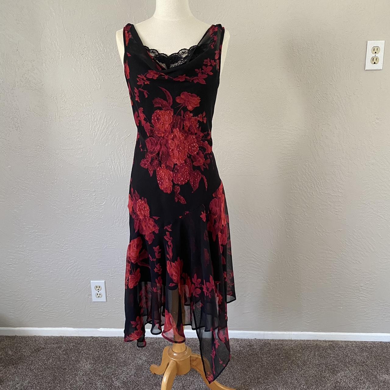 Flowing beaded floral dress from “Connected... - Depop