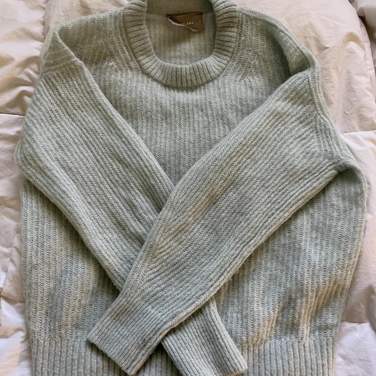 Everlane 100% alpaca sweater in a lovely light minty... - Depop