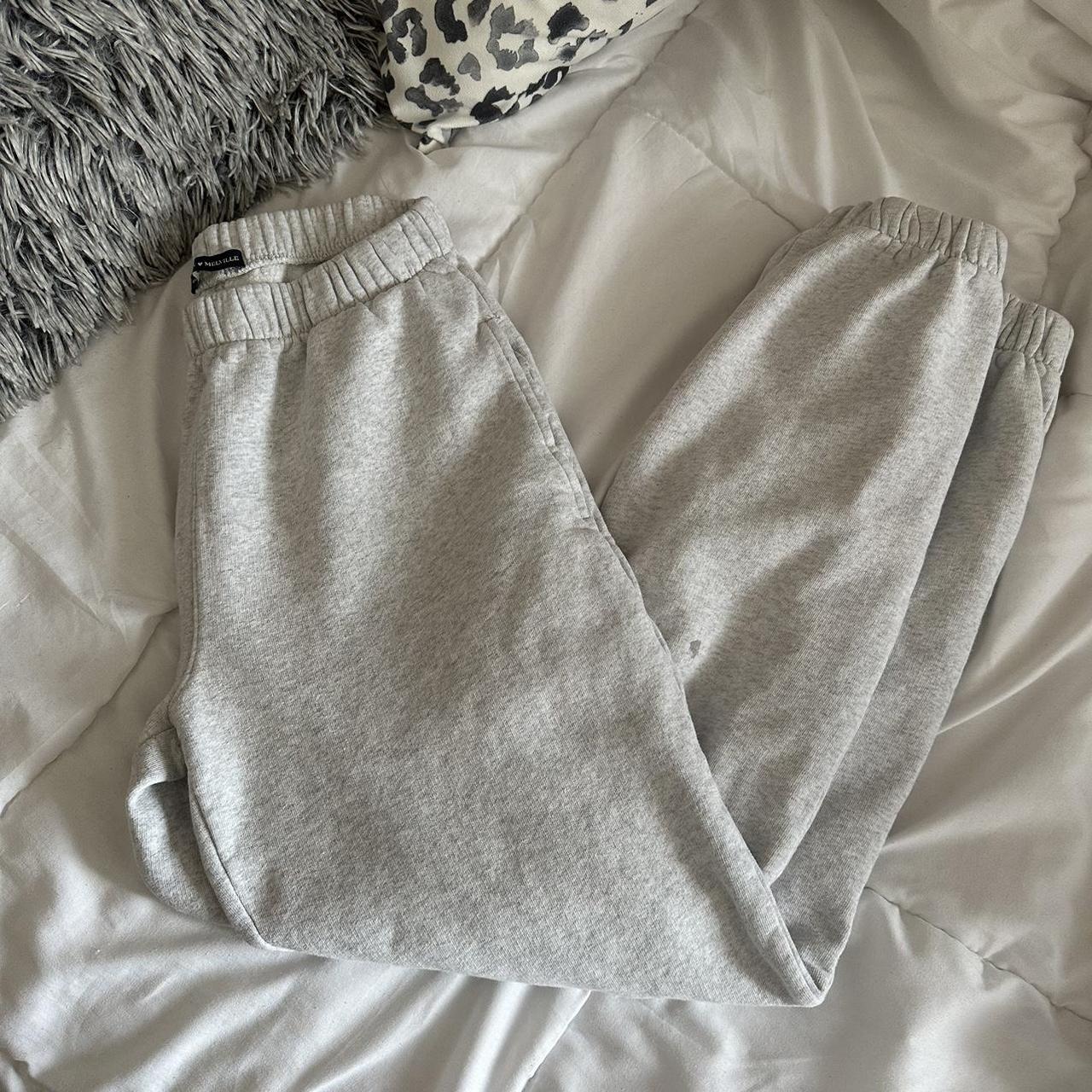Brandy Melville Rosa sweatpants! Light grey, stain... Depop