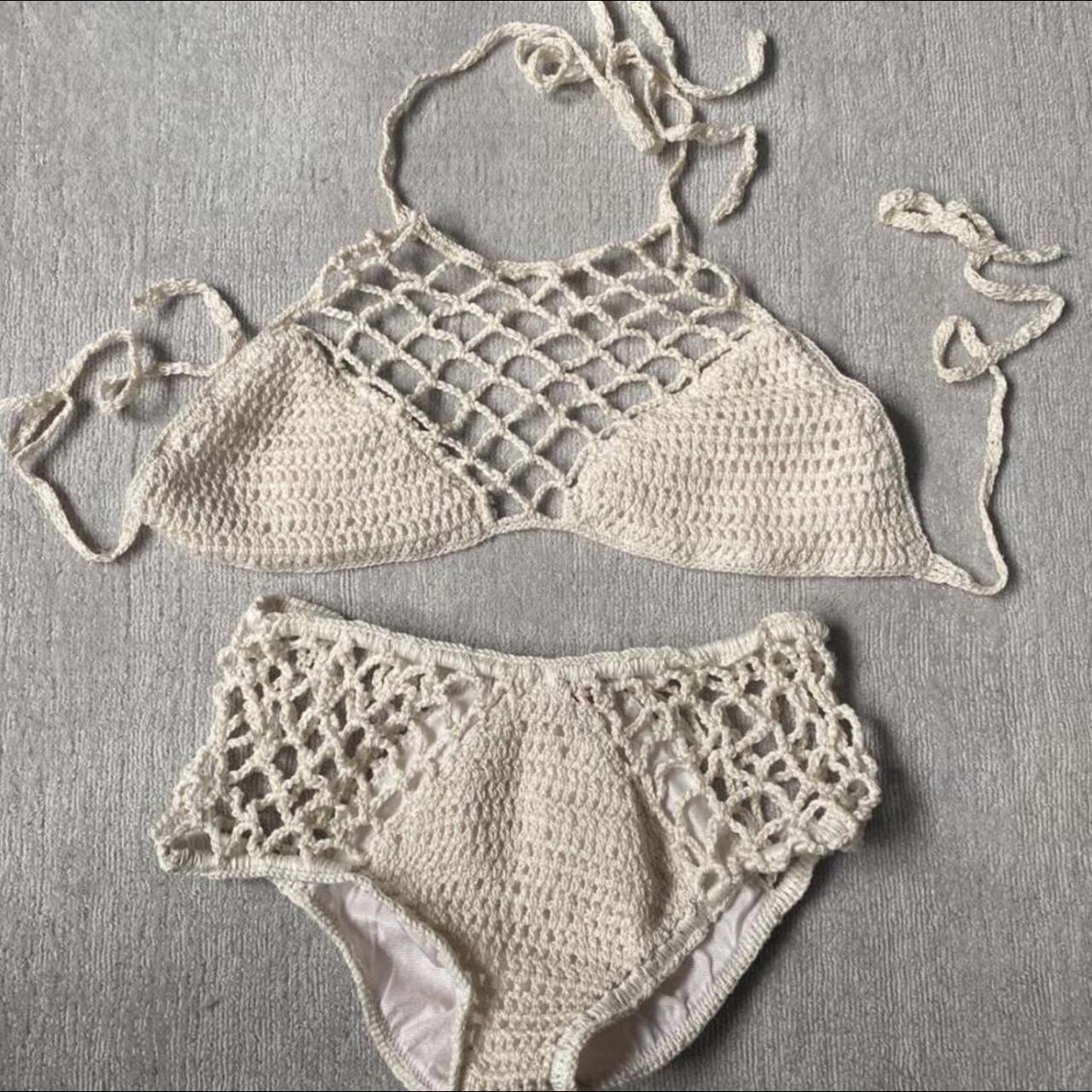 Women's Cream Bikinisandtankinisets Depop