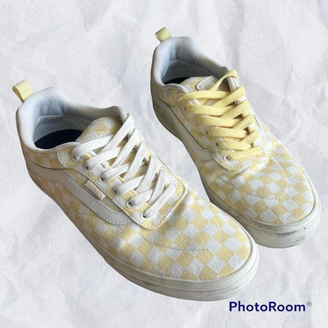 Yellow vans hot sale with checkers