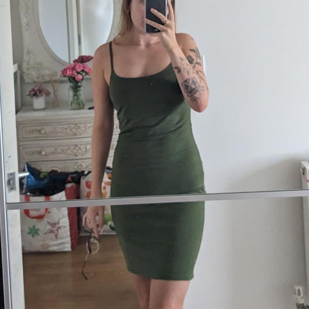 Miss Selfridge Khaki Army Green Bodycon Strappy Depop