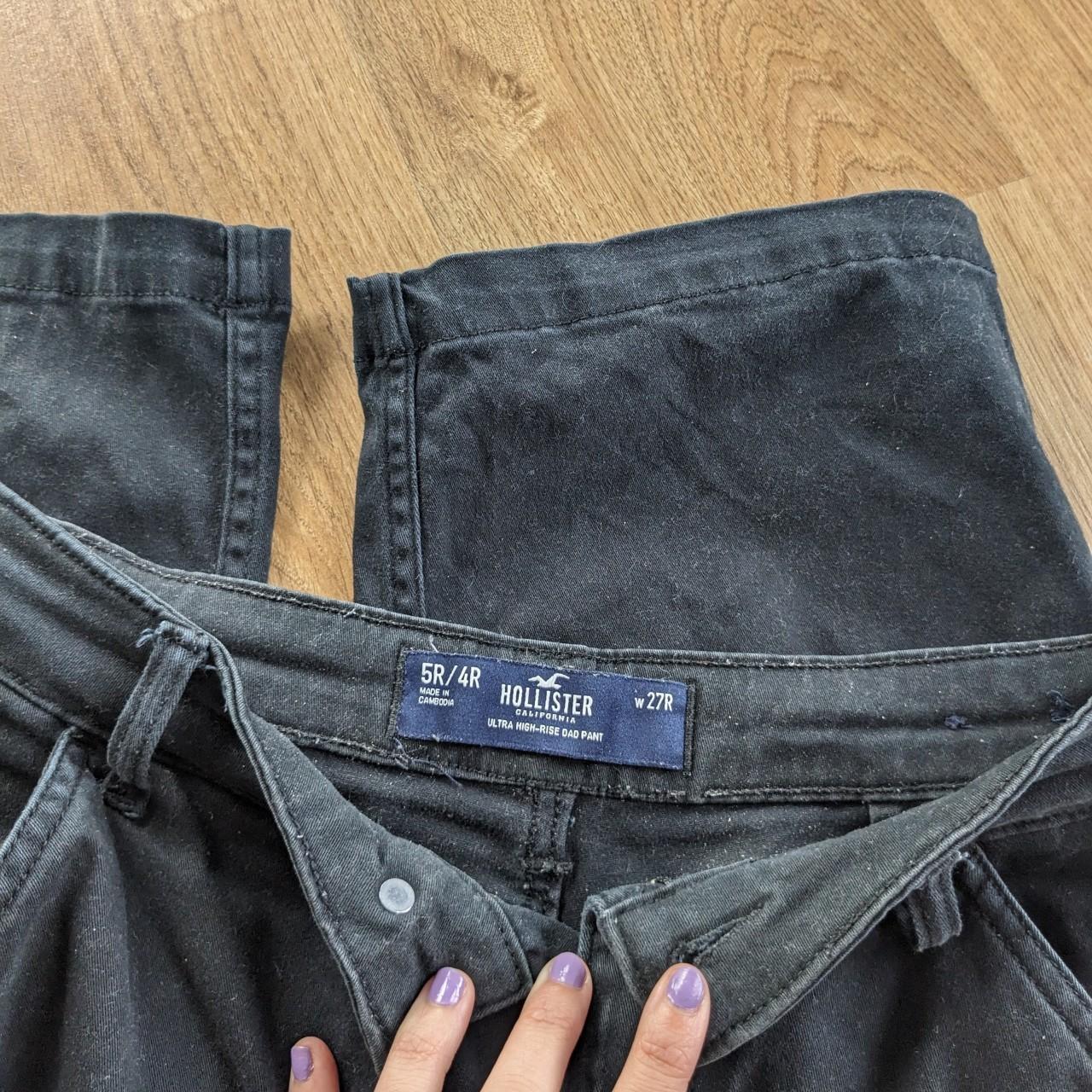 HOLLISTER Black 'ultra High-rise Dad Pant' Cargo... - Depop