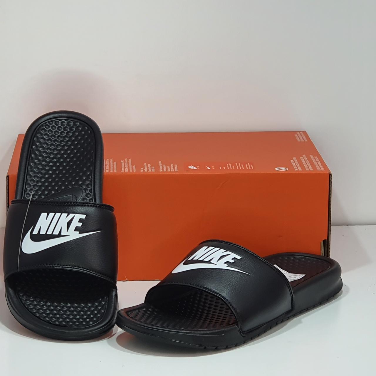 Nike Benassi JDI Slides Sliders Just Do It Black. Depop