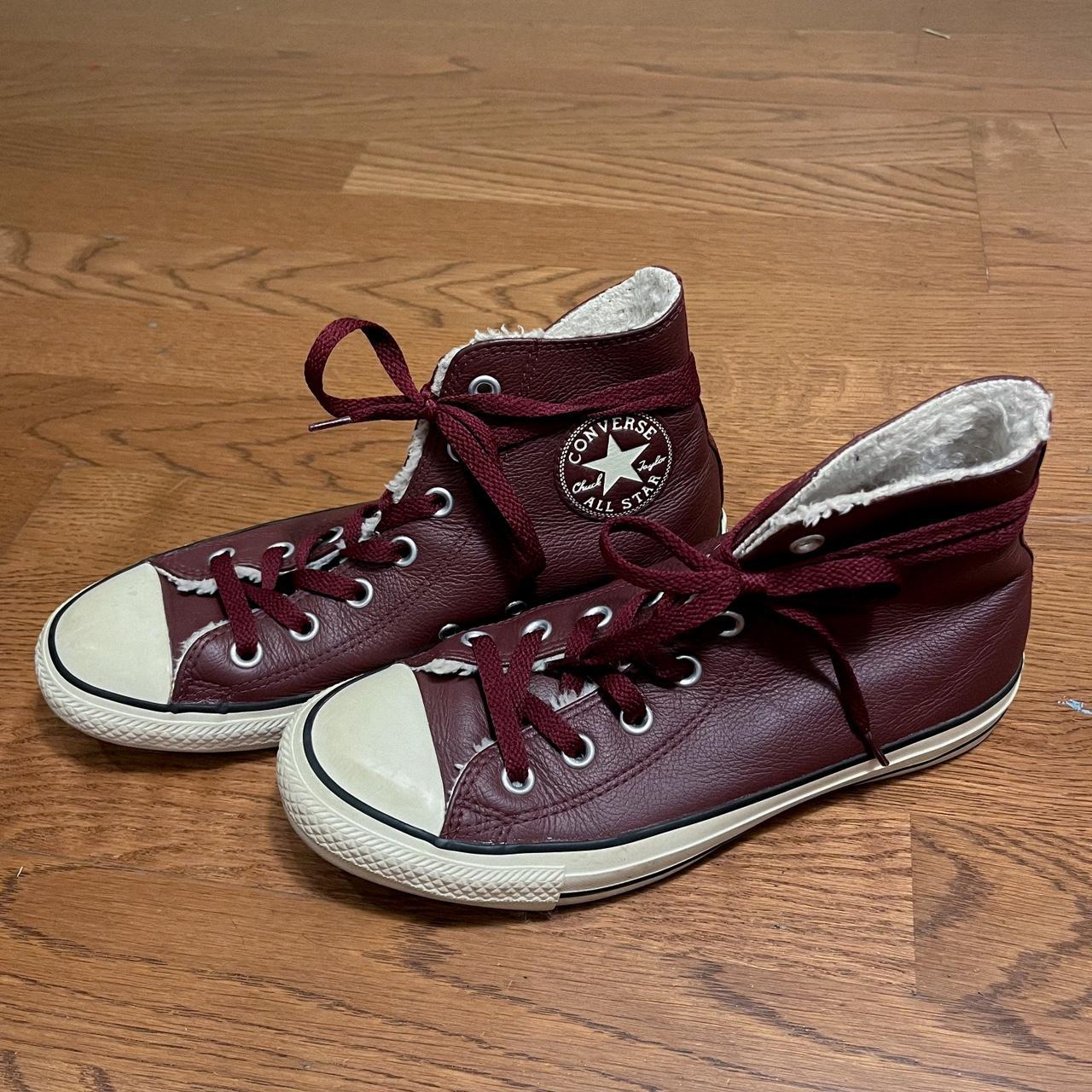 maroon converse practically brand new maroon. Depop