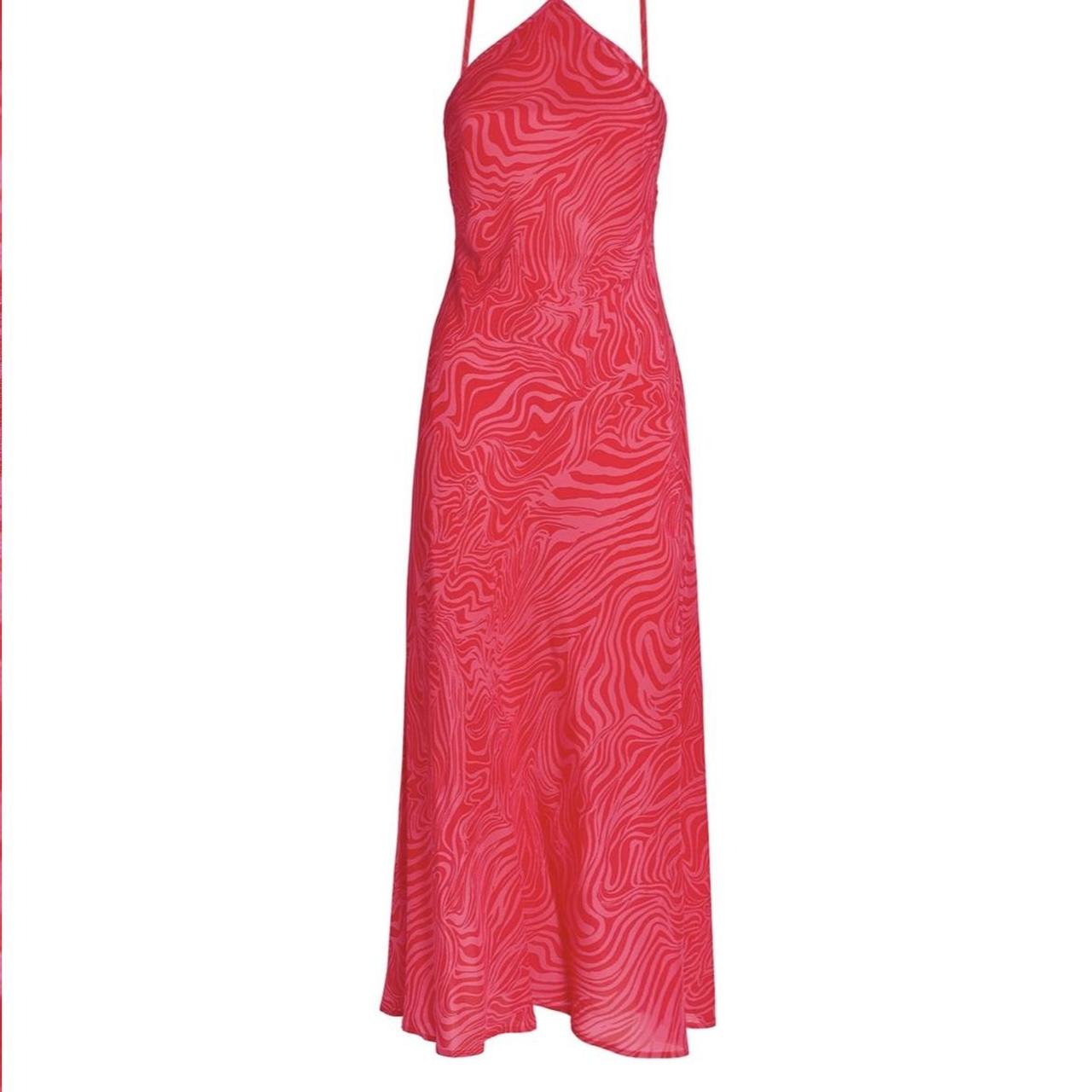 Rixo pink zebra dress hotsell