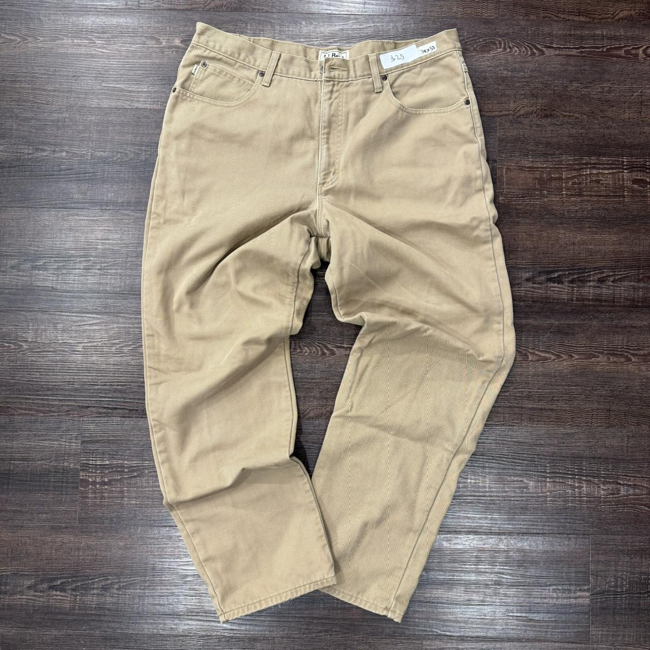 LL Bean Classic Fit Khaki Pants Size 38x32 #jeans... - Depop