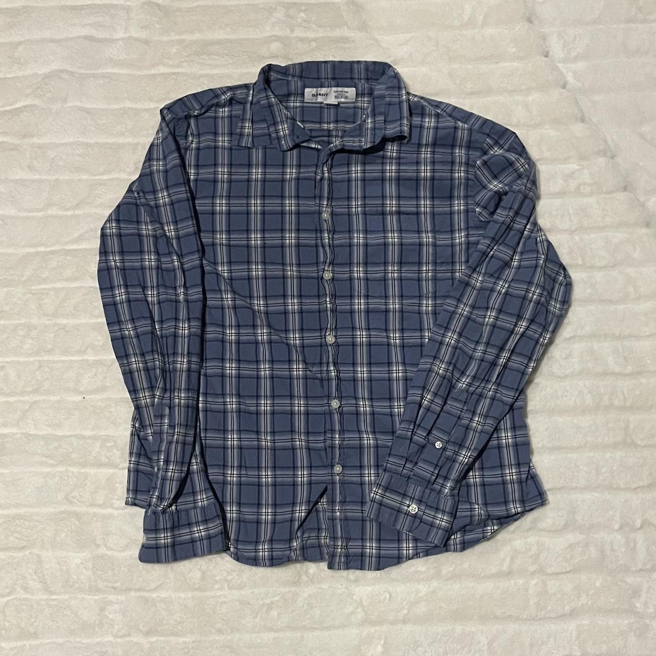 Old Navy Flannel #OldNavy#Flannel#Blue - Depop