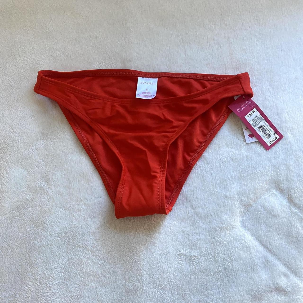 solid red bikini bottoms target/xhilaration BRAND... - Depop