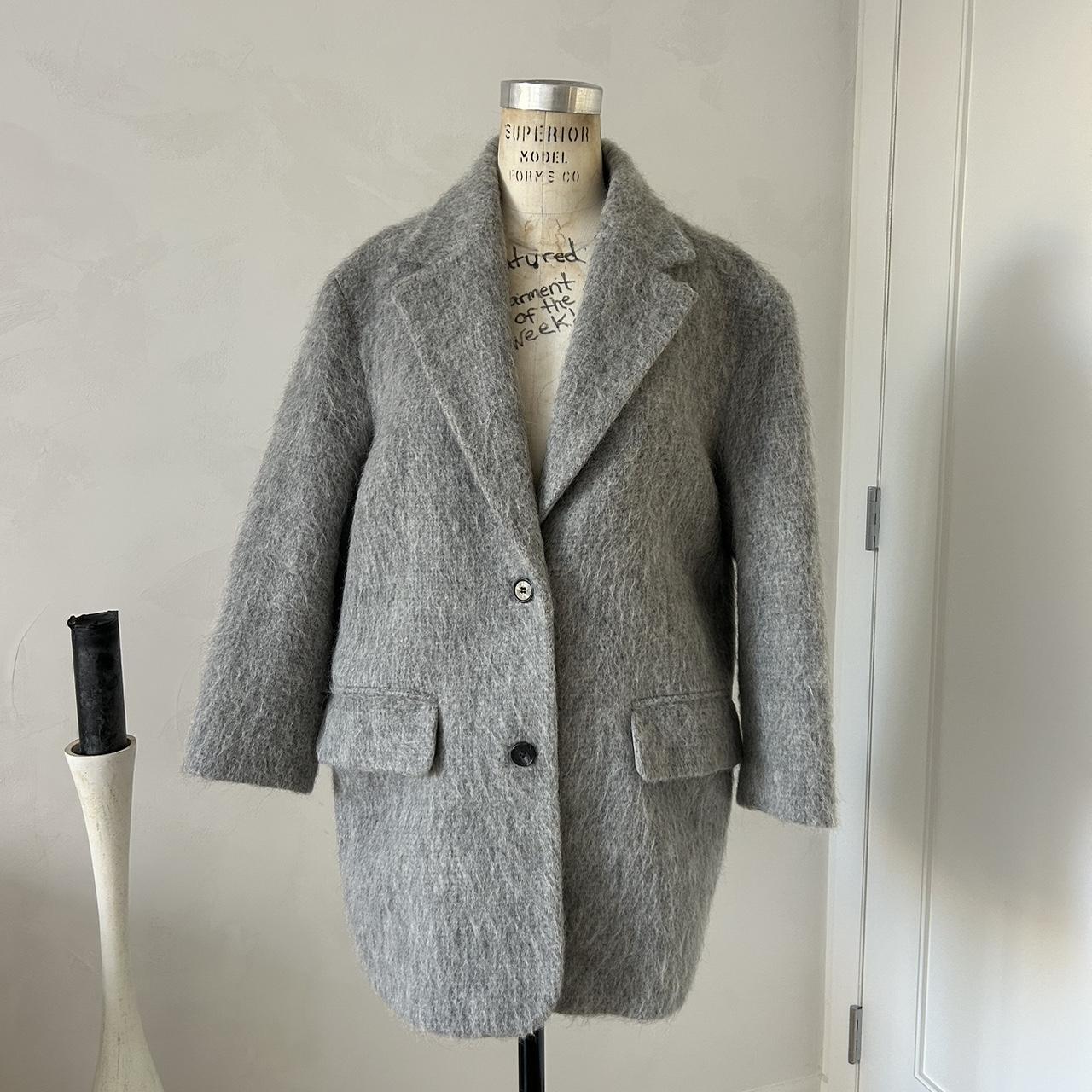 other Stories Oversized Gray Alpaca Blazer Coat US. Depop