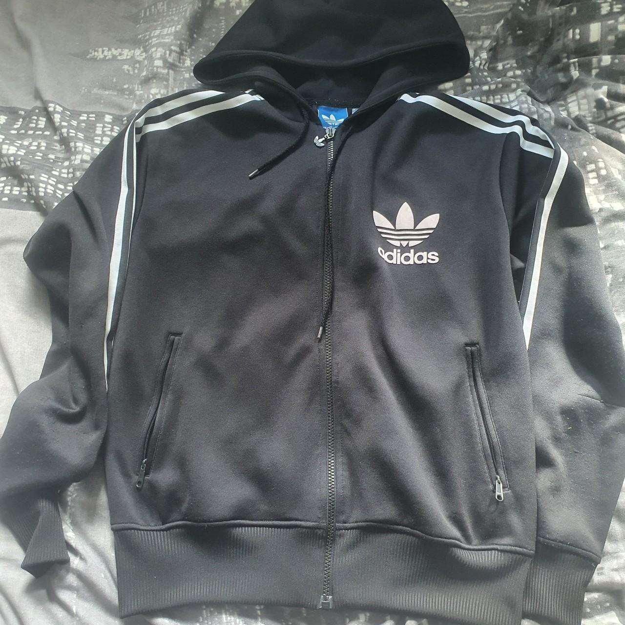 Adidas Men's Black Hoodie | Depop