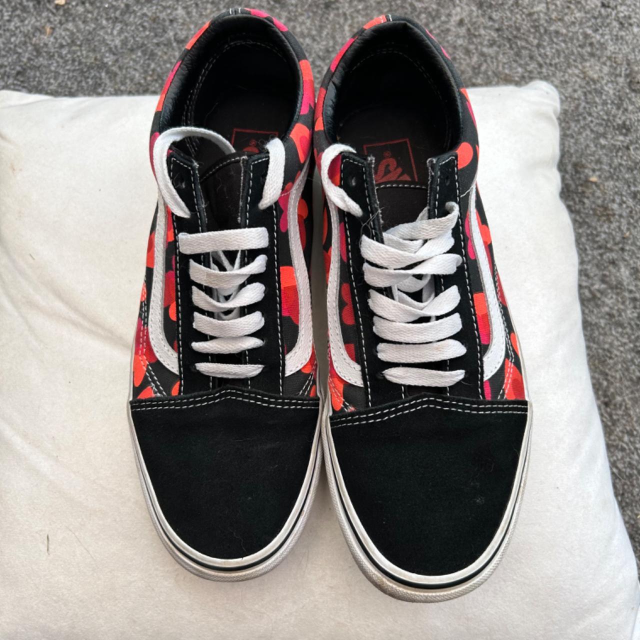 Womens Vans size 7 Loveheart design Worn a few. Depop