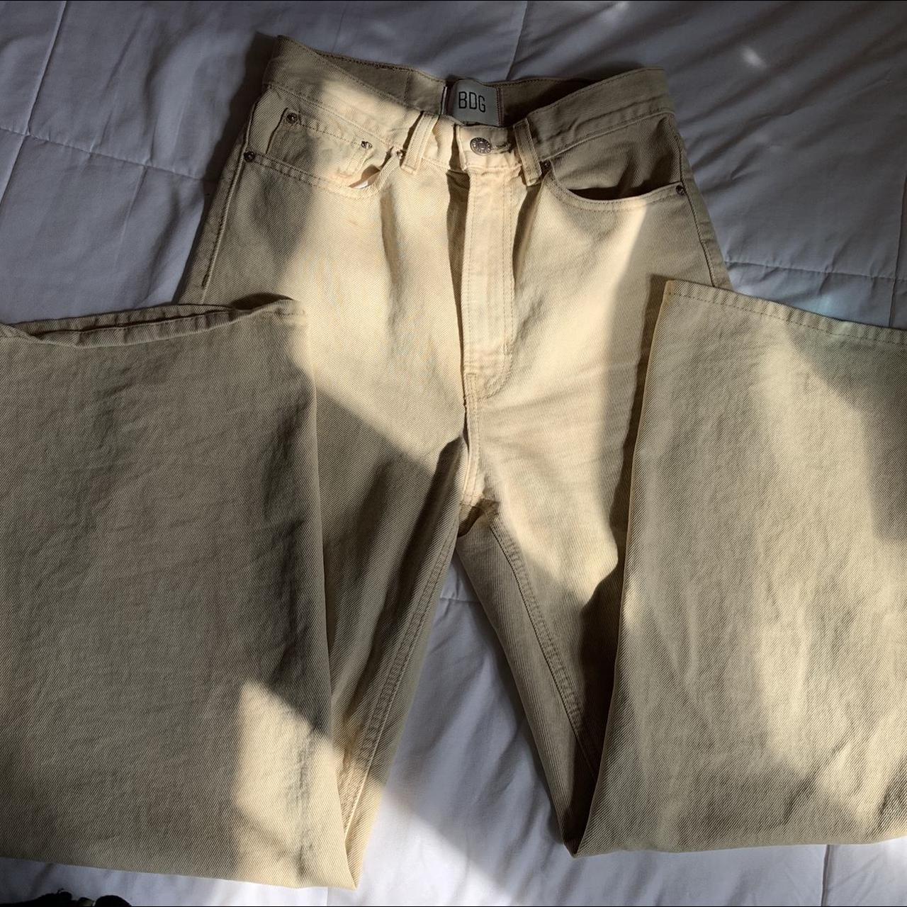 Urban Outfitters Women's Cream Jeans Depop