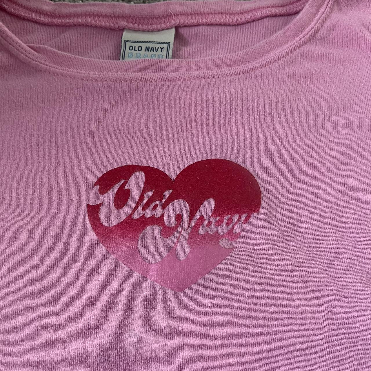 Old navy heart baby tee Message for questions Open... - Depop