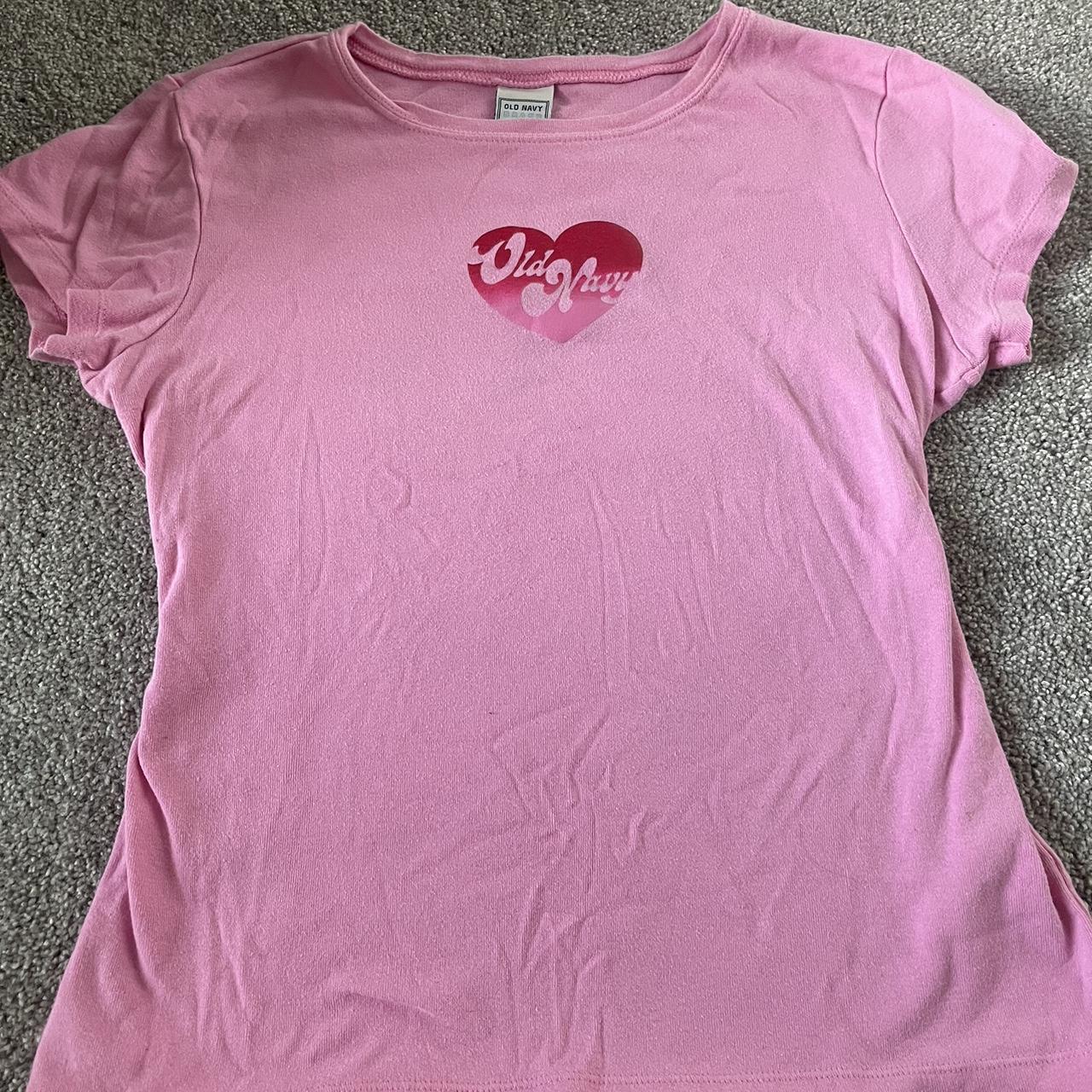 Old navy heart baby tee Message for questions Open... - Depop