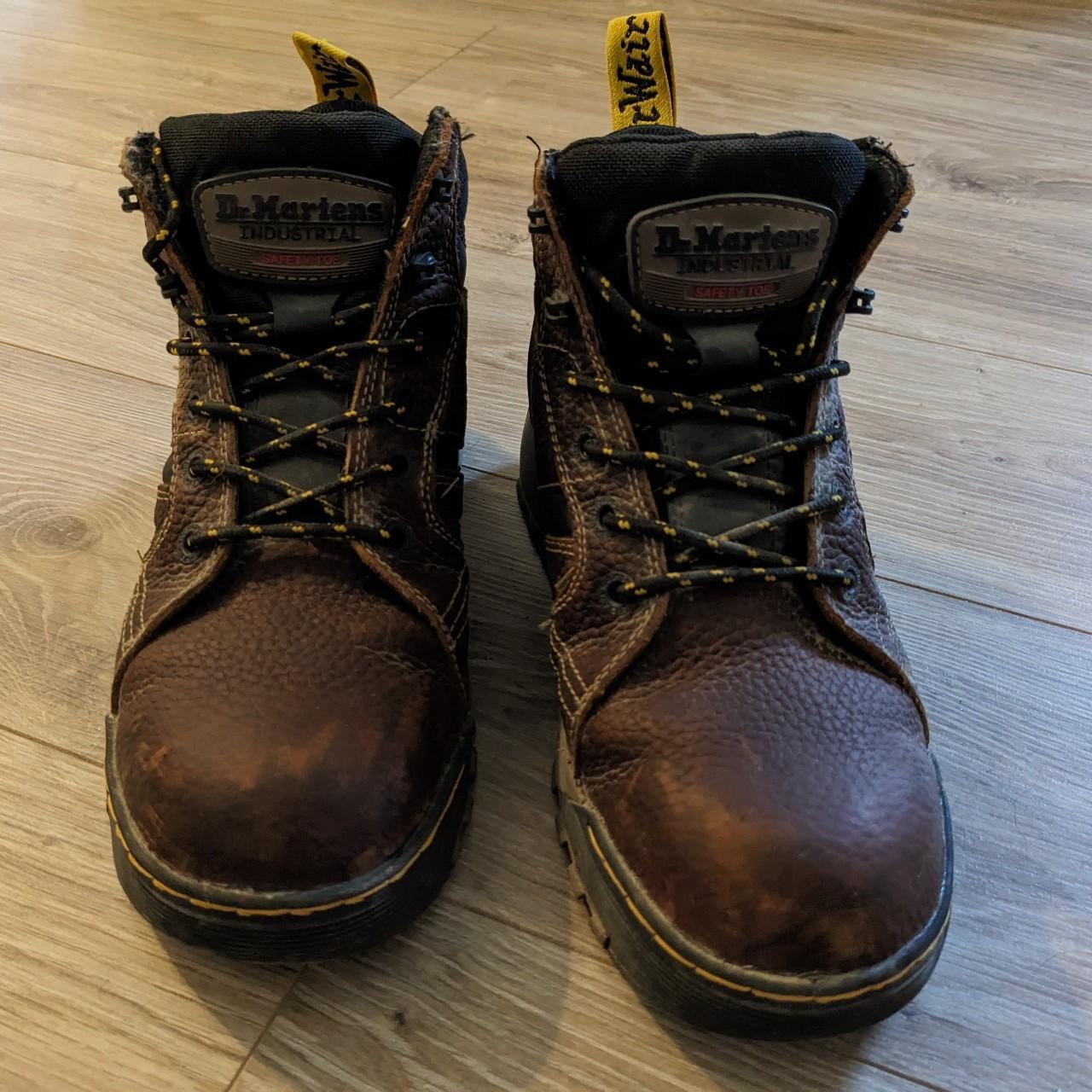 Dr. Martens Steel Toe boots. Size 9(M) - Depop