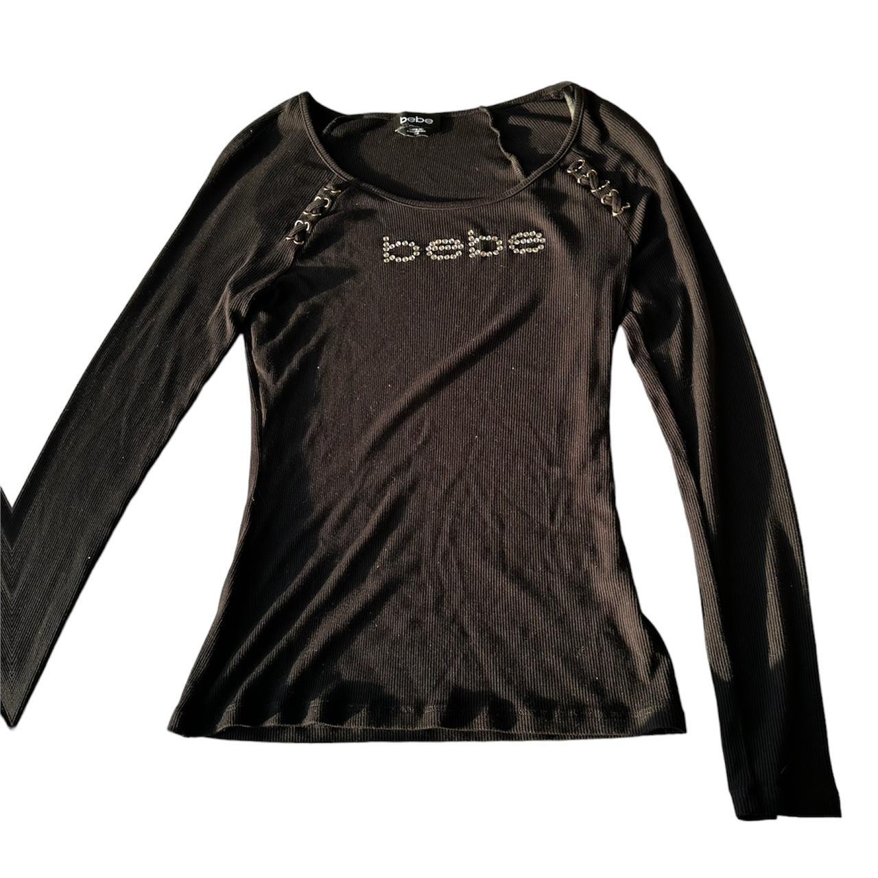 bebe rhinestone top the chains are gold toned chest... Depop