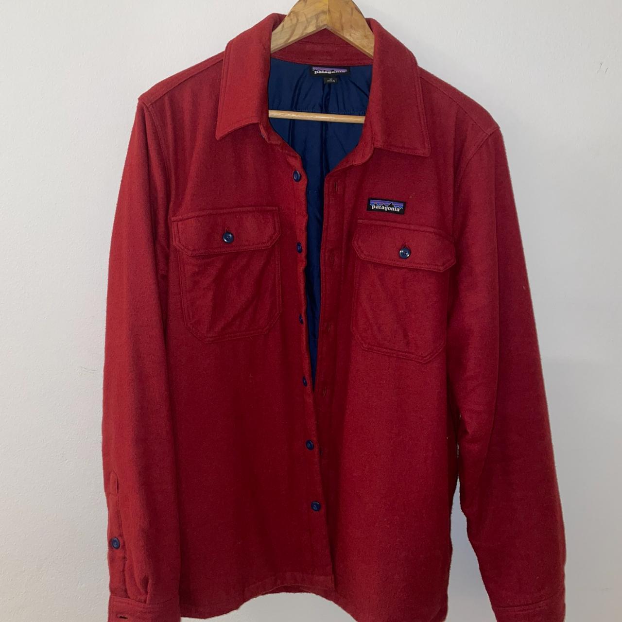 Patagonia red jacket chore coat. Size M fits M L. Depop