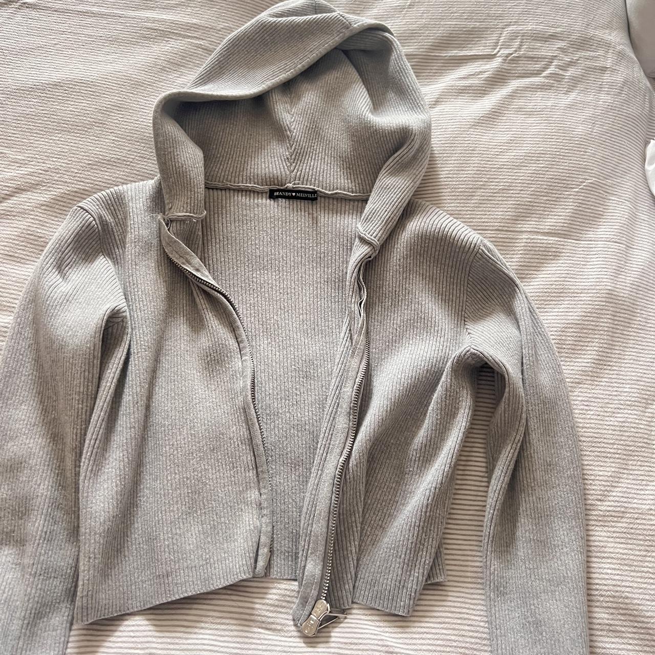 brandy melville cropped zip up “one size” fits XSS Depop