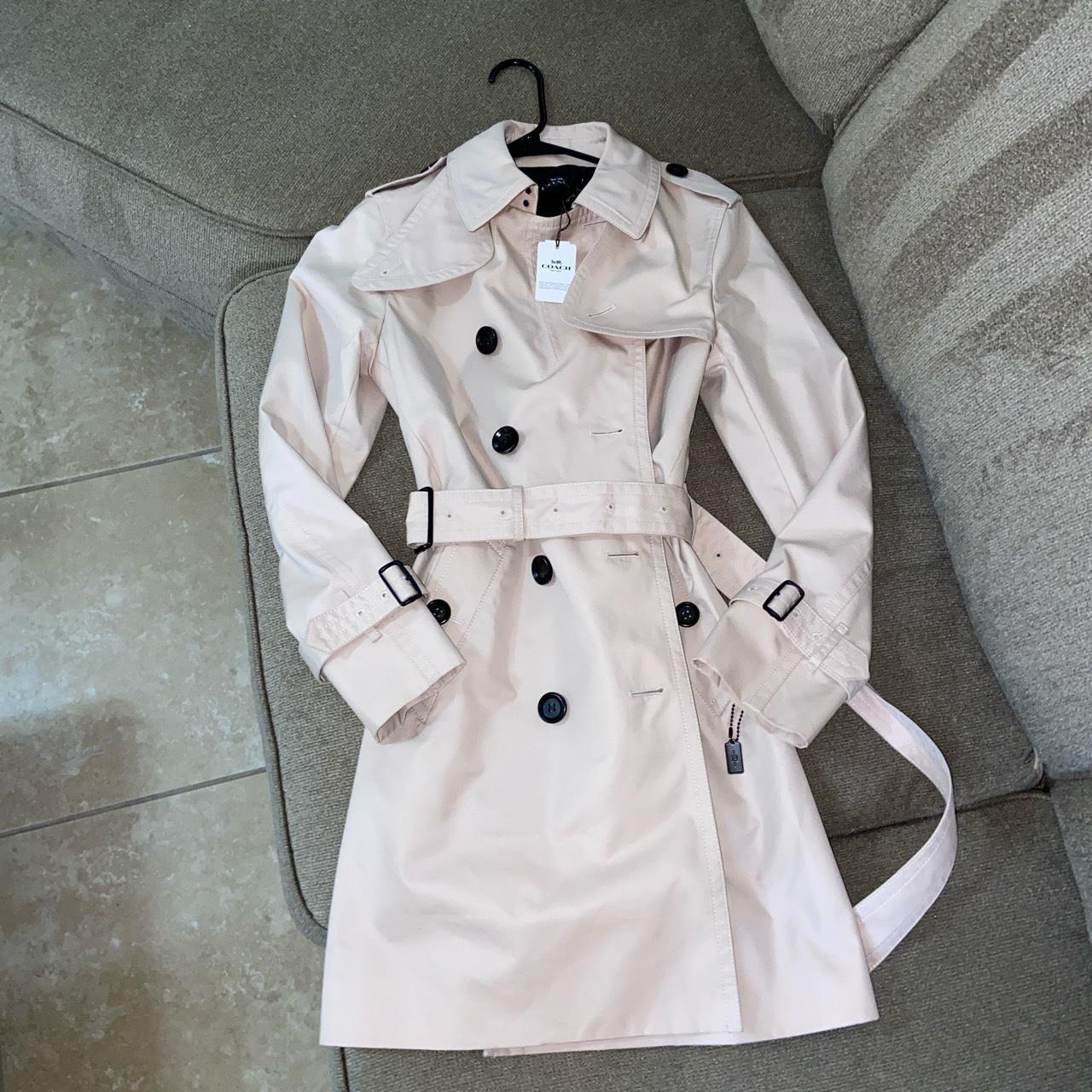 Light pink Coach trench coat in size XS. New with - Depop