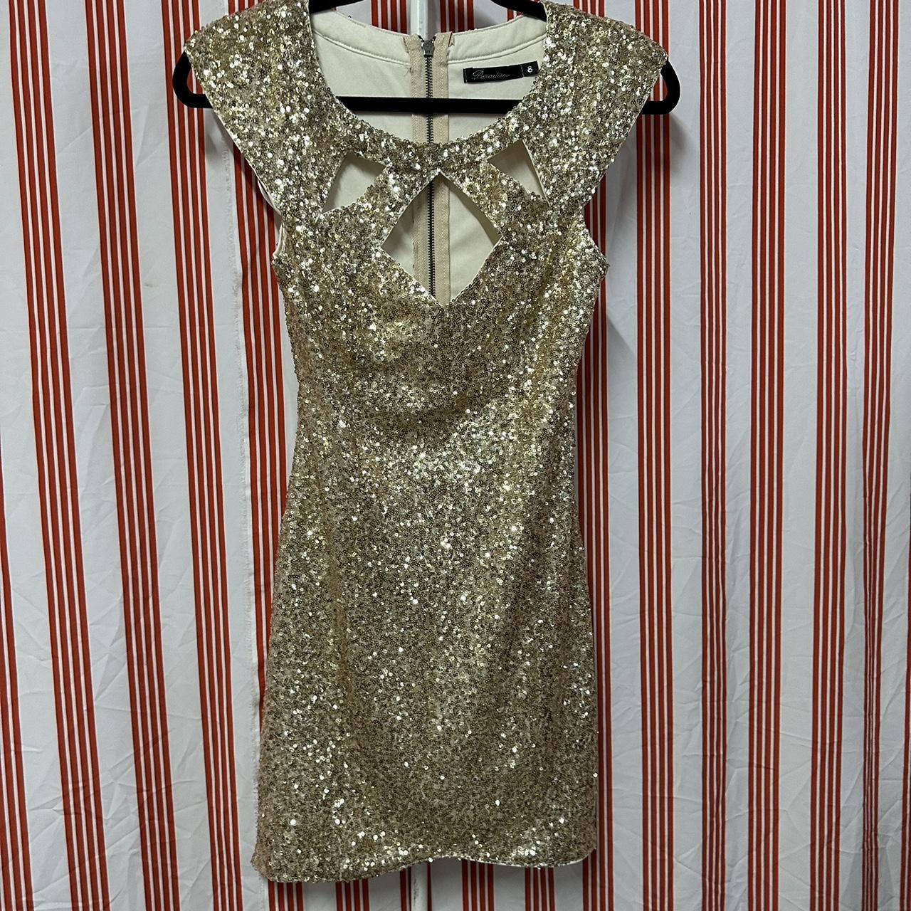 Lovely gold sequin glitter dress Ideal for many... - Depop