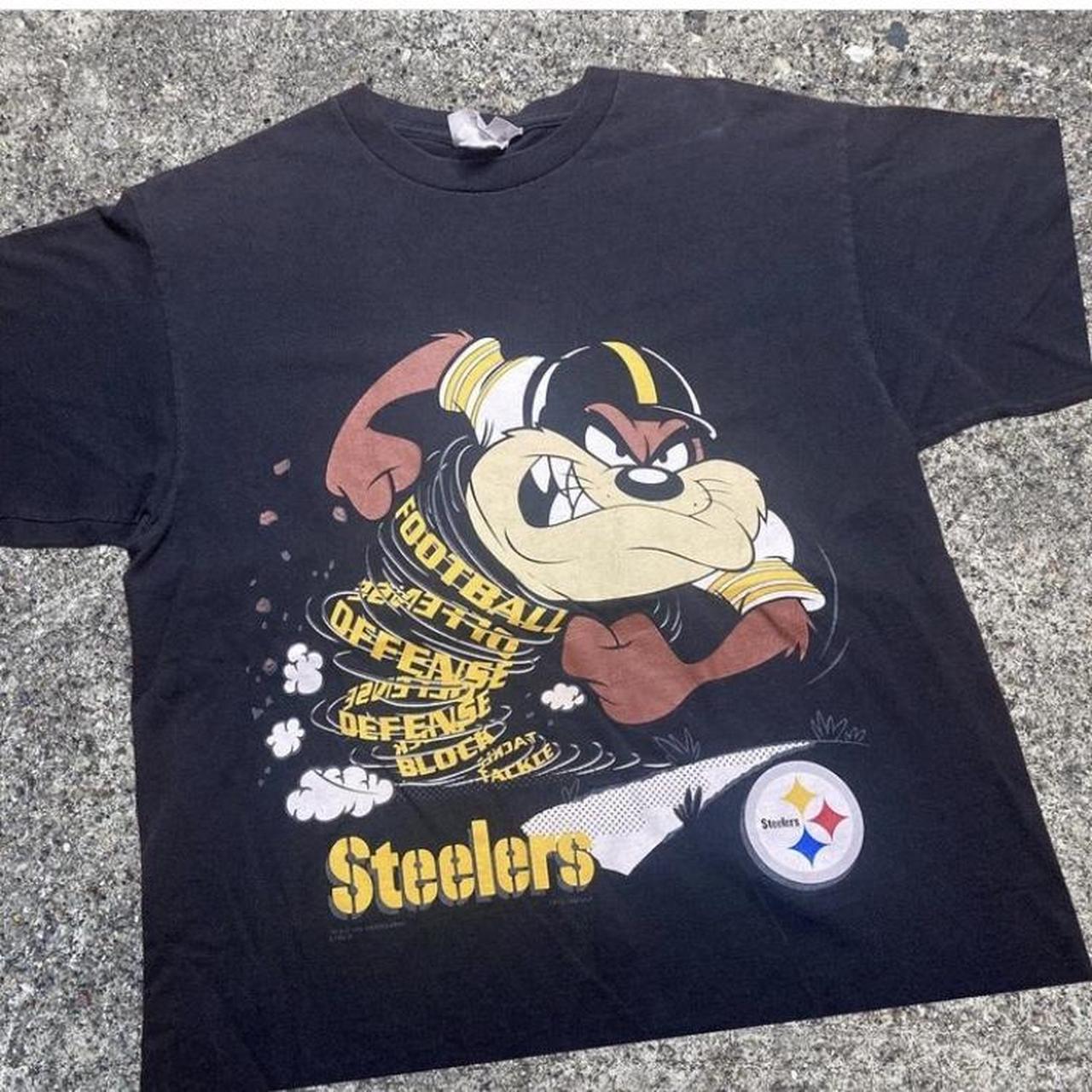 Vintage Pittsburgh Steelers Looney Tunes 90s Nfl Football Cartoon