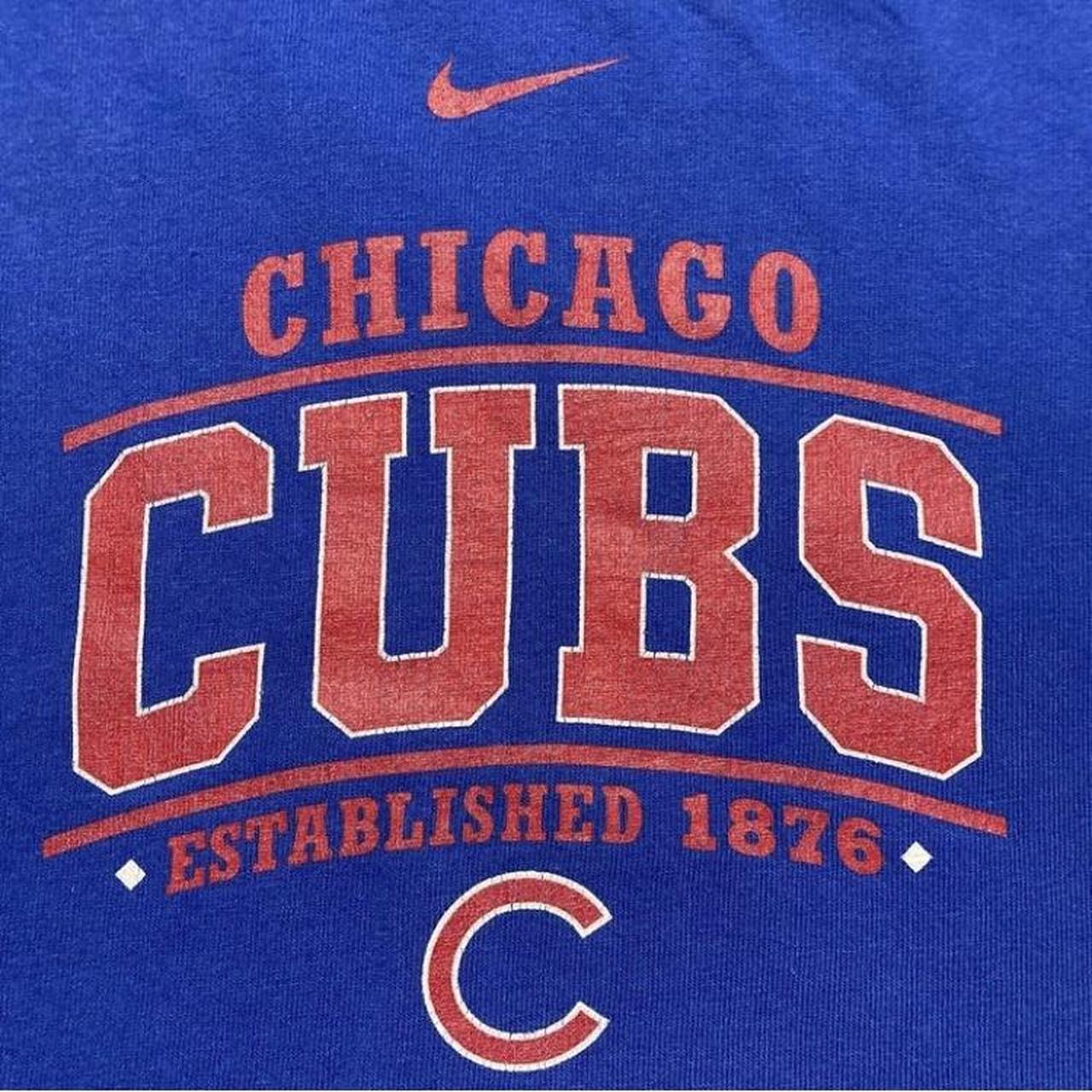 Chicago Cubs Nike center swoosh ringer tee Tagged - Depop