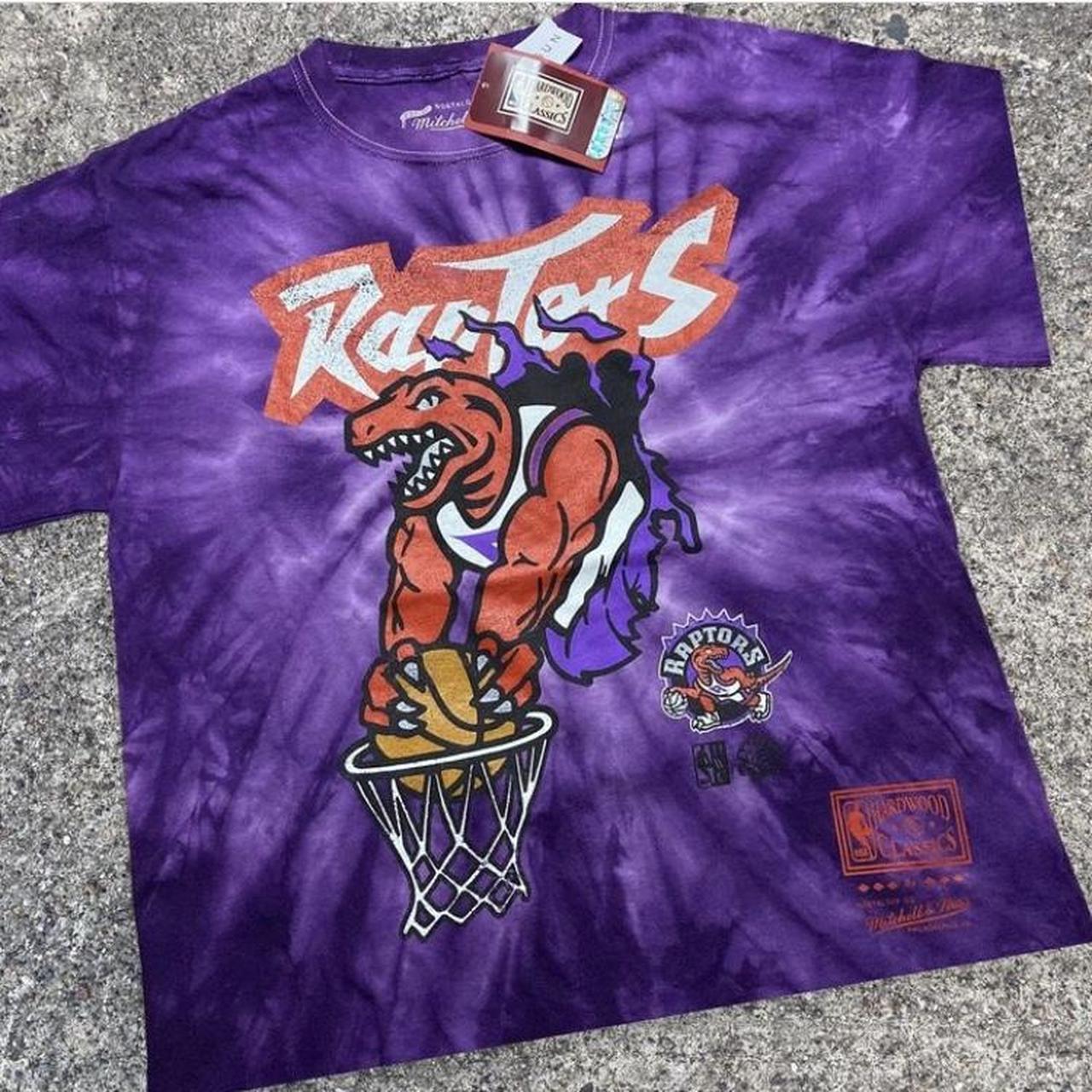 purple tie dye raptors shirt