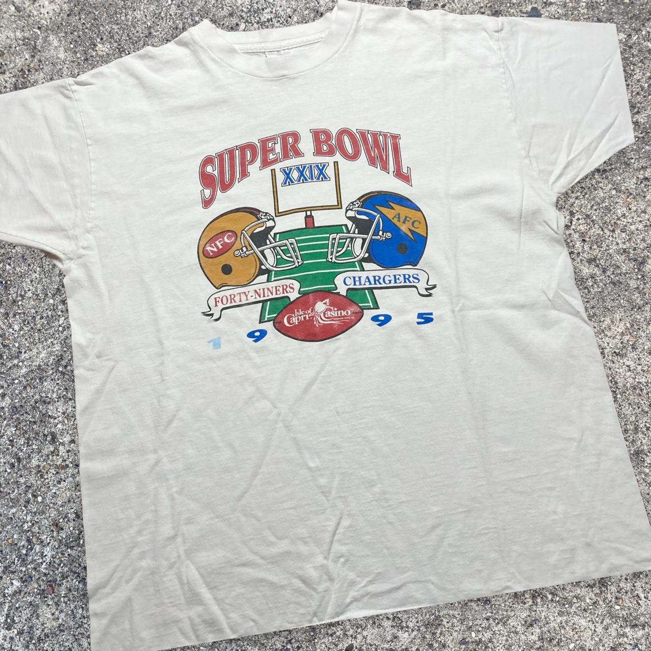 Vintage 1995 Chargers vs 49ers Super Bowl NFL Shirt Unisex