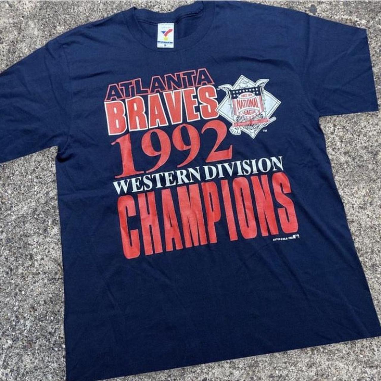 Vintage Atlanta Braves 1995 World Series Champs Salem T-Shirt Sz. L