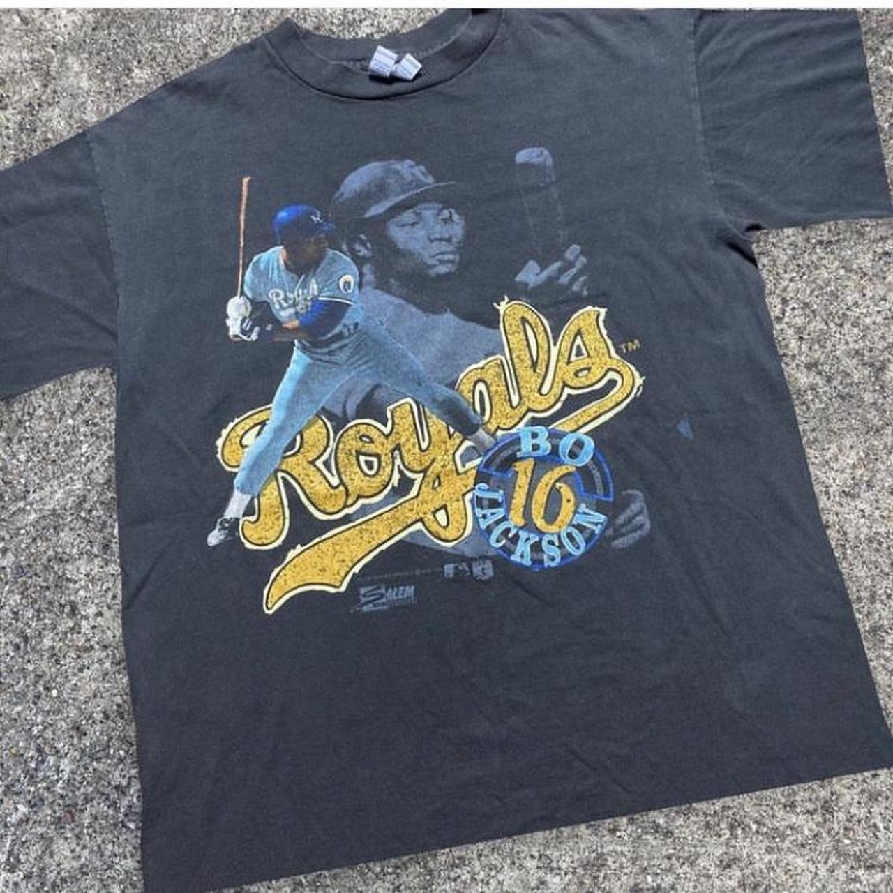 Kansas City Royals Vintage MLB Crewneck Sweatshirt Sport Grey / L