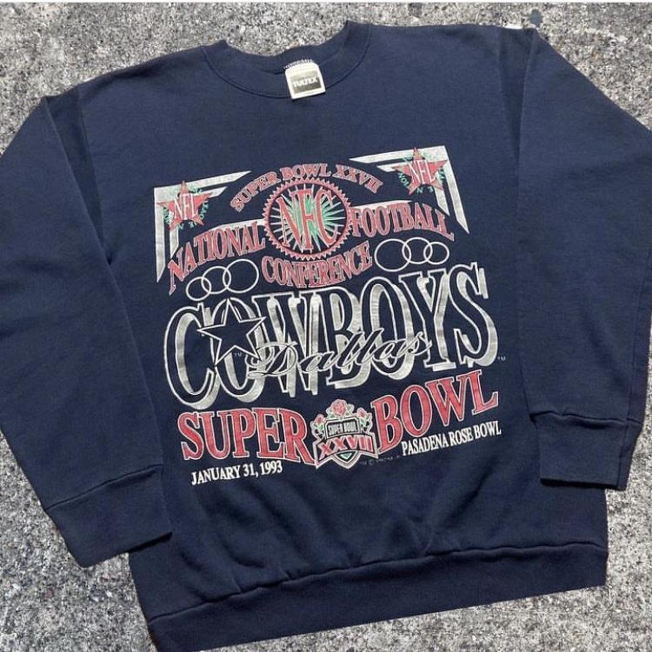 1993 Super Bowl xxvii sweatshirt Dallas cowboys - Depop