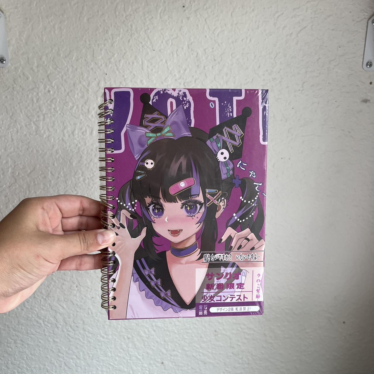 Sanrio Kuromi kawaii anime notebook #kuromi - Depop
