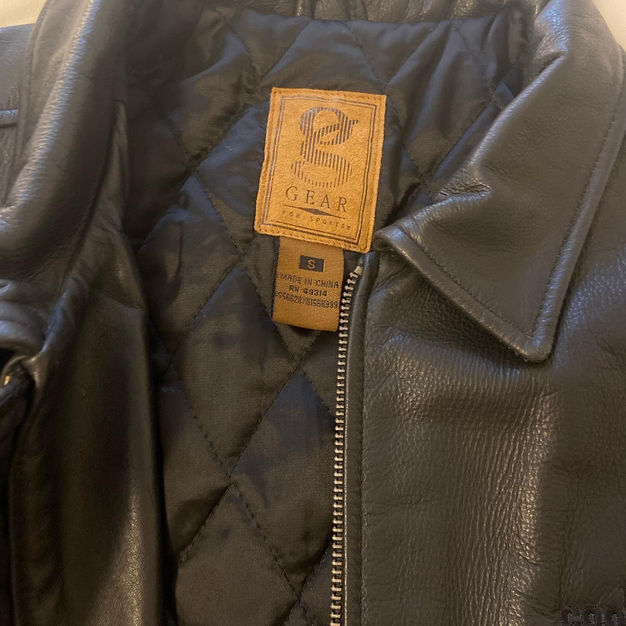 gear sports genuine leather jacket. a few wrinkles... - Depop