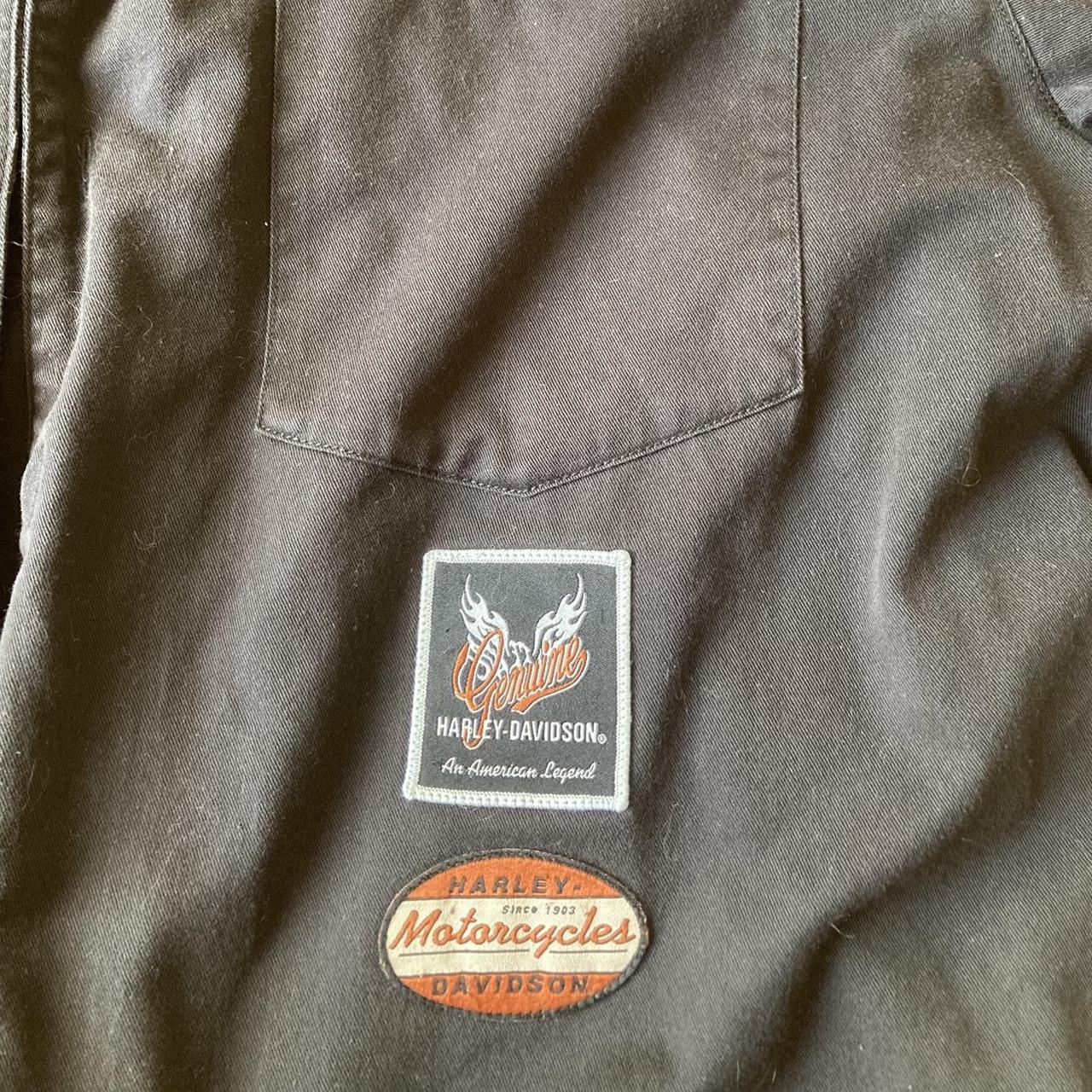 Harley Davidson Men's Orange and Black Vest | Depop