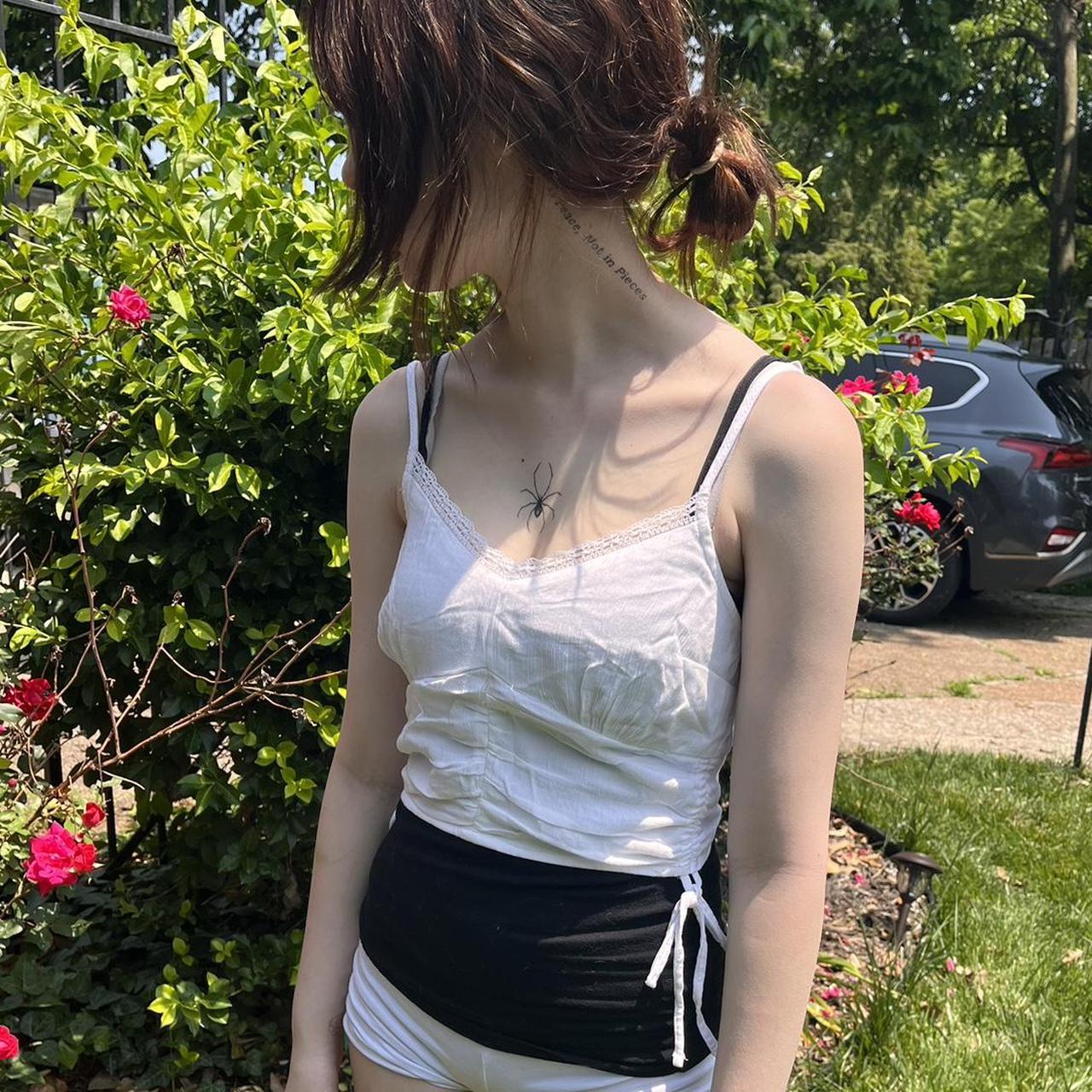 Hollister Co. Women's White Crop-top | Depop