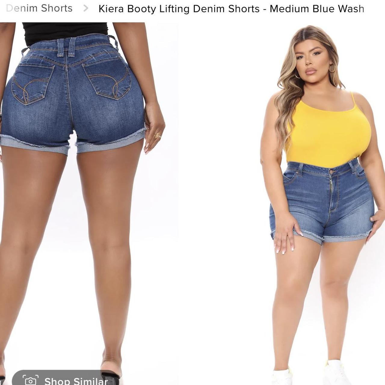 Kiera Booty Lifting Denim Shorts - Medium Blue Wash, Fashion Nova, Jean  Shorts