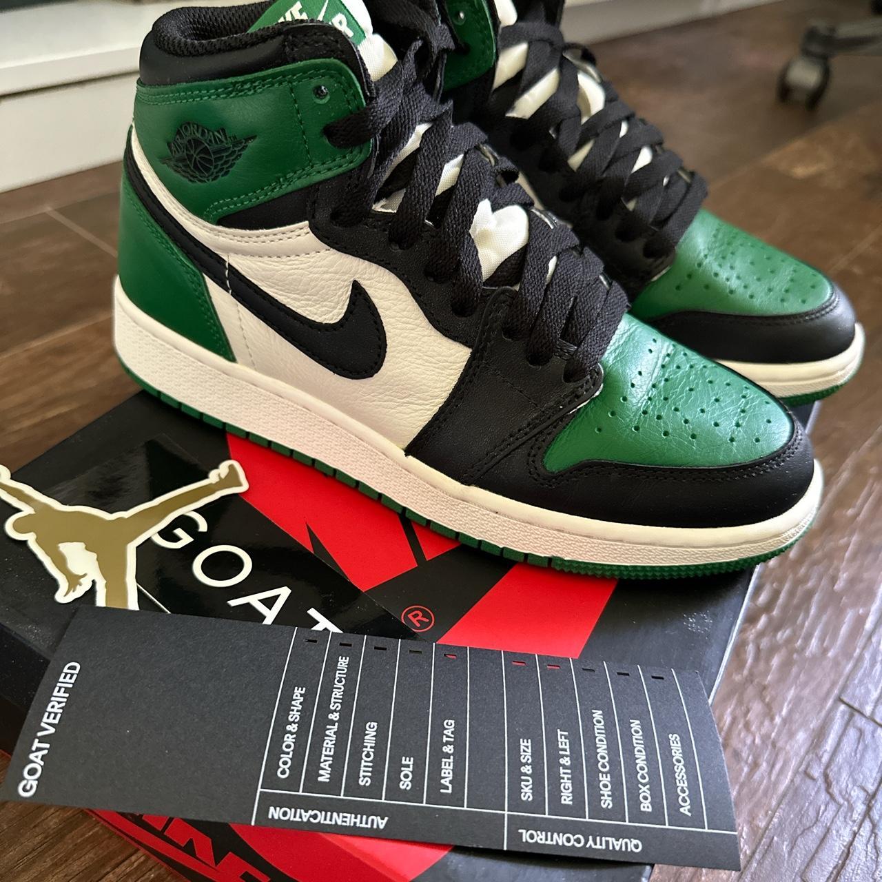 Air Jorden 1 OG Pine Green Women’s 6, GOAT VERIFIED!... Depop