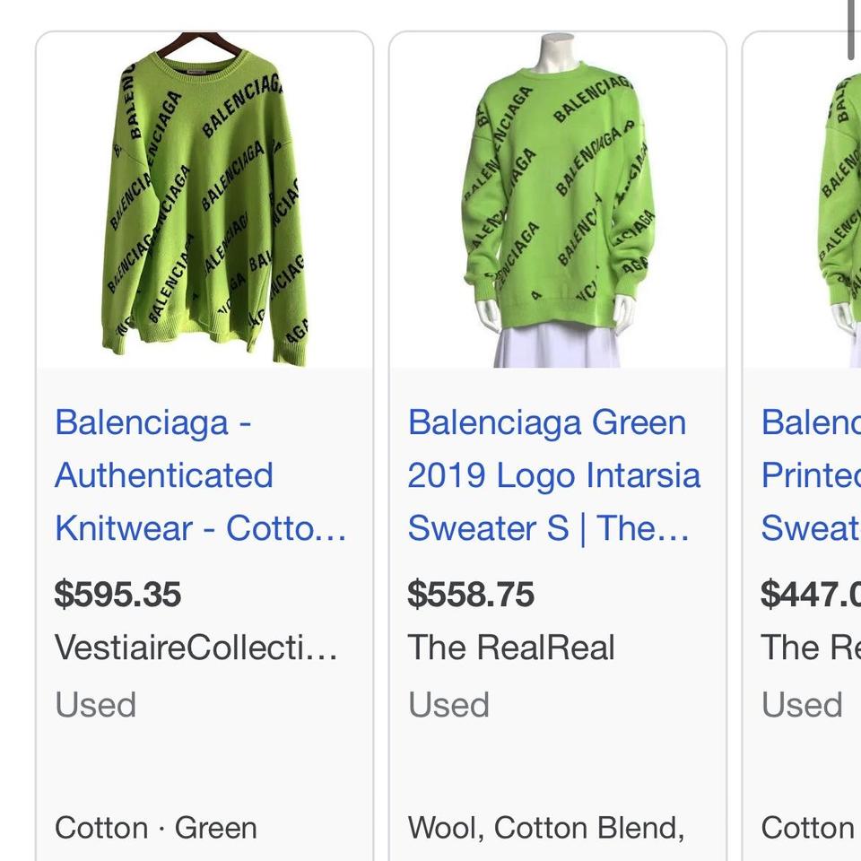 Green balenciaga clearance jumper