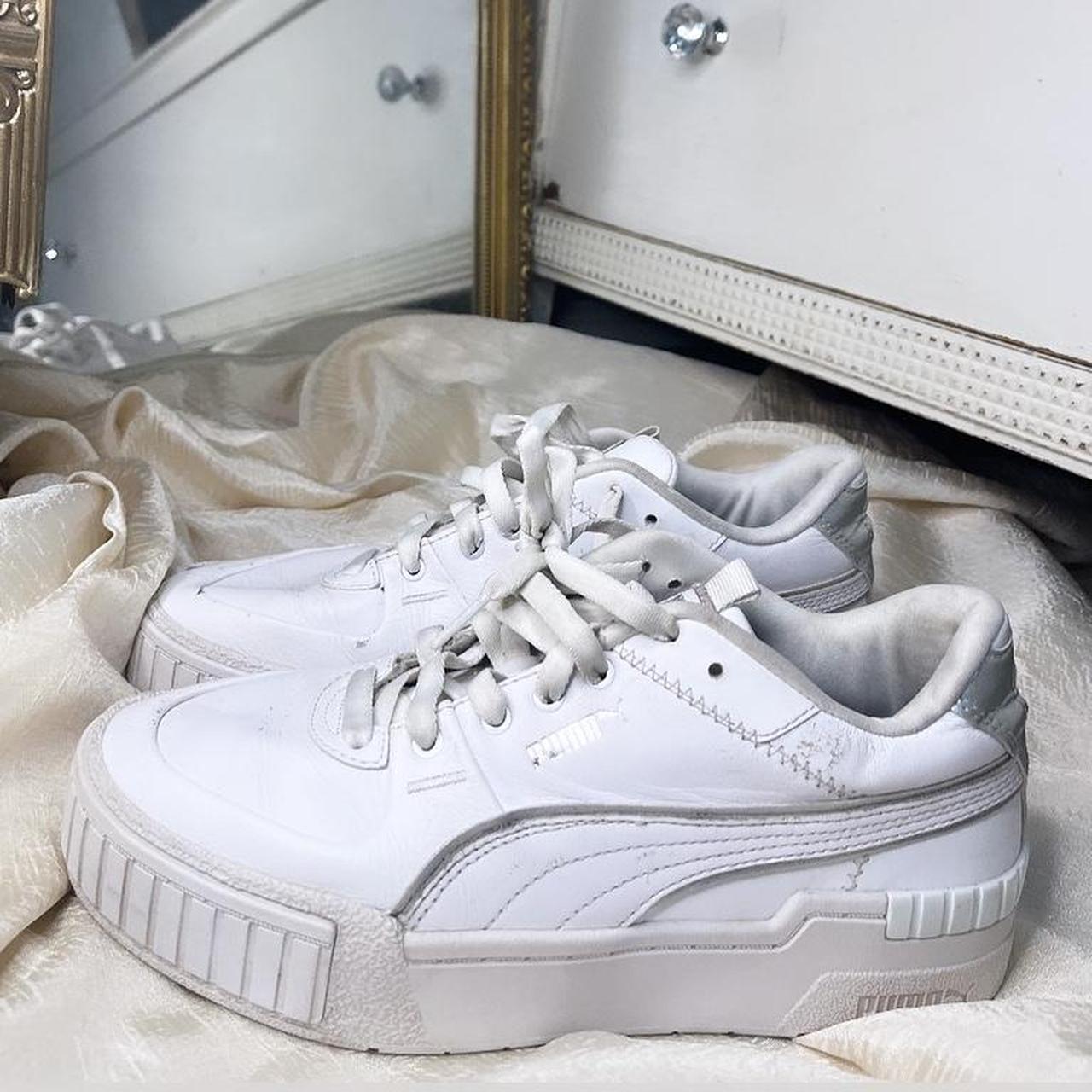 puma platform white