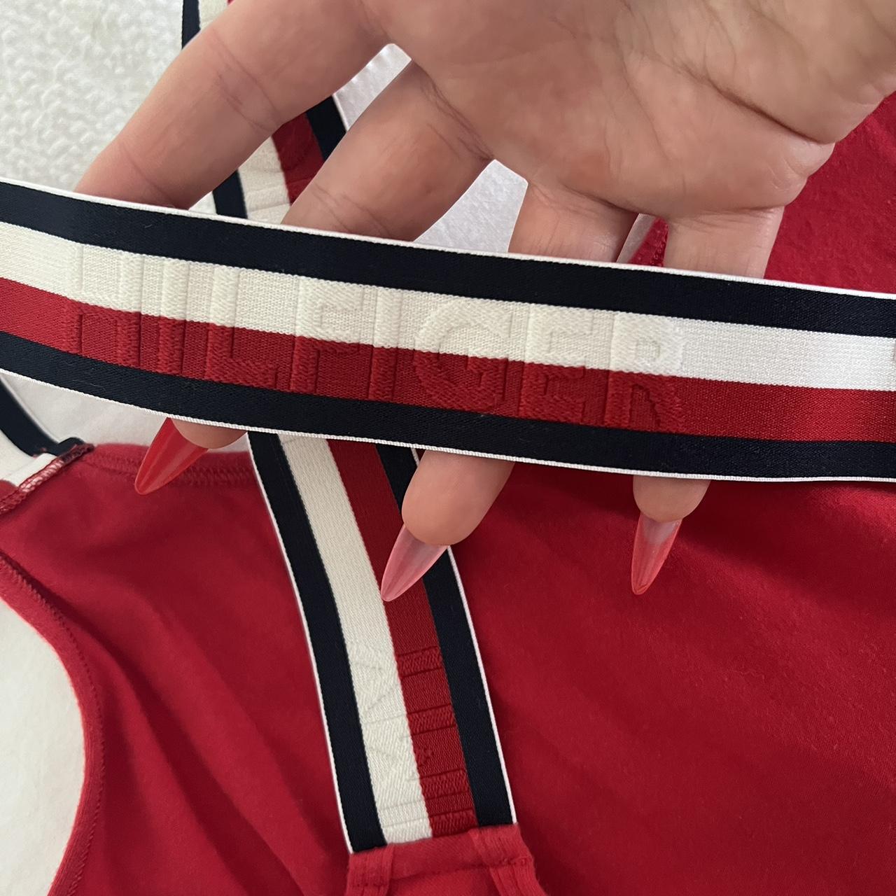 Tommy Hilfiger red bodysuit, low back, racer back... Depop