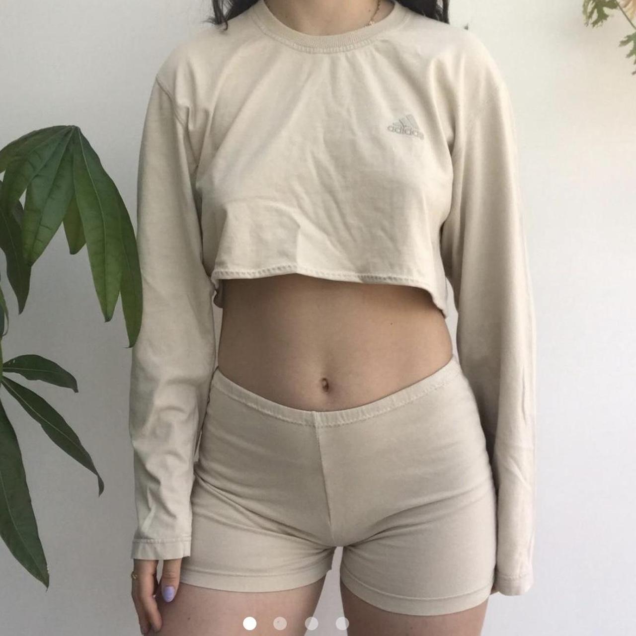 Adidas two piece crop top and shorts deals