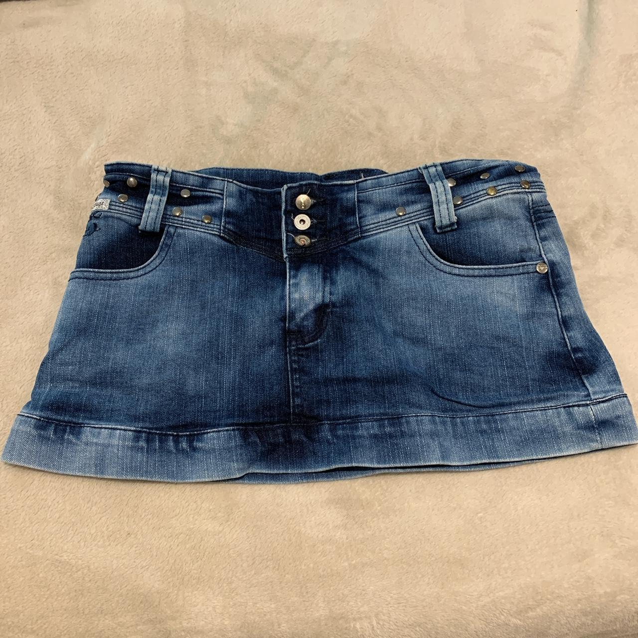 Refuge Y K Denim Mini Skirt Labelled Size Could Depop