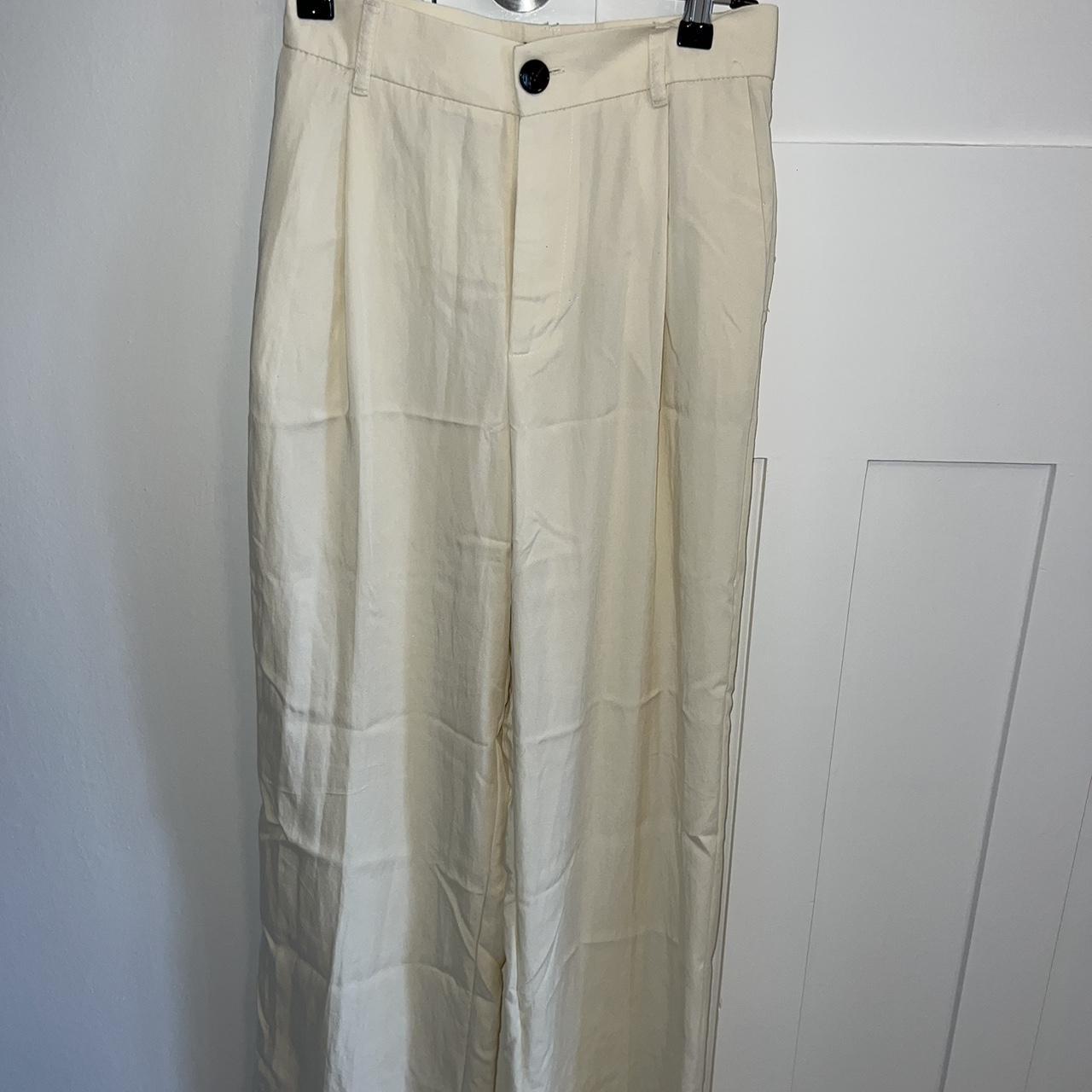 white Zara suit pants Size xs Depop