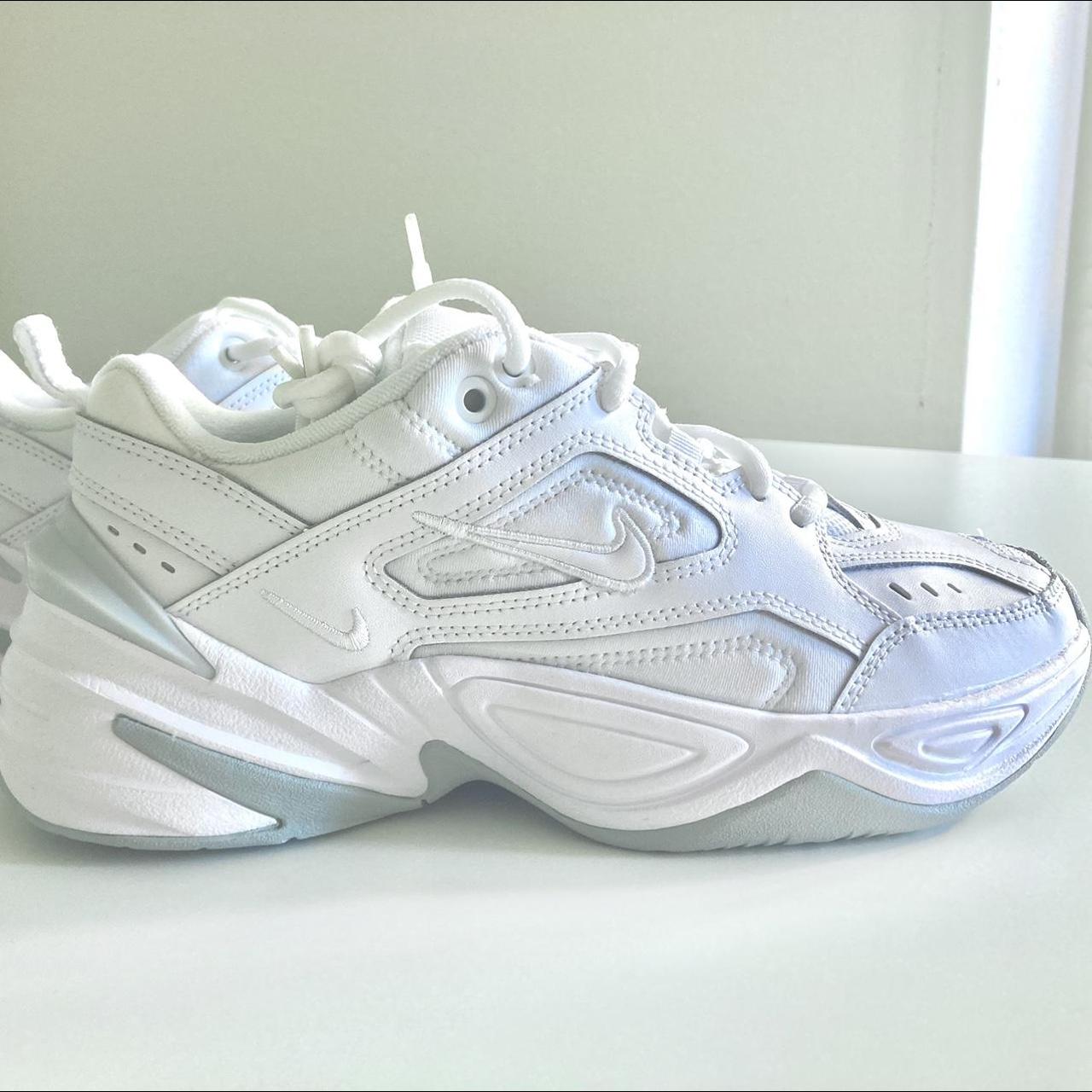 nike white grey m2k tekno sneakers