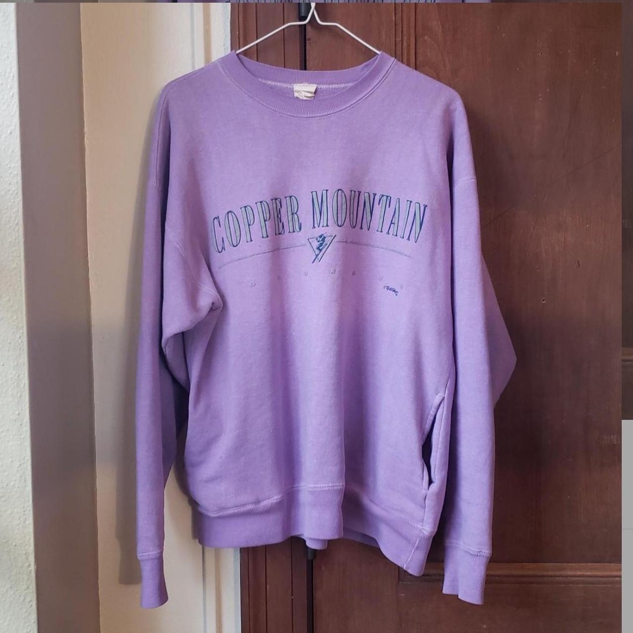 Vintage purple Copper Mountain ski crewneck