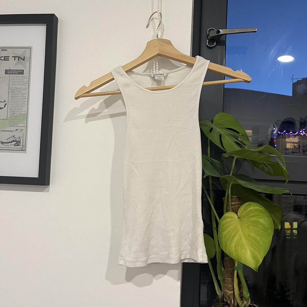 Monki racer white vest Size: XXS #monki #weekday... - Depop